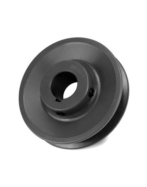 V Belt Pulley 1 Inch Bore Cast Iron Single Groove 3.95 Inch Outer Diameter High Wear And Galling Resistance A Belt Section