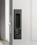 Privacy Pocket Door Lock Hardware For 6.3 Inch Pocket Doors Invisible Sliding Door Lock With Keys Recessed Handle