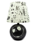 Nightmare Before Christmas Jack Skellington Table Lamp LED Light for Bedroom and Living Room with black base and patterned shade