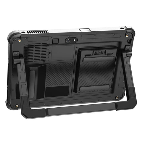 Back view of Heavy Duty Windows 11 Rugged Tablet Featuring Knockout Intel Core I5 Speed And Plush 16gb Ram Coupled With Snappy 256gb Drive.