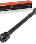 Beefed Up Front Driveshaft Assembly For Jeep Cherokee Comanche Wagoneer 1987-2001 4WD With Automatic Transmission Only Plug And Play Upgrade, sleek black steel design.