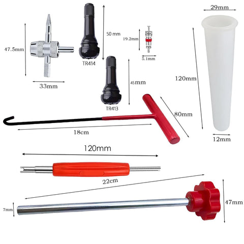 31Pcs Quick Change Tire Valve Core Tool Kit No Tire Removal Needed Replacement Fast And Easy For Cars Trucks SUVs ATVs