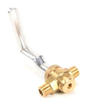 Brass Gas Valve 226104M OEM Replacement Part for Commercial Kitchen Equipment, angled view showing brass material and fittings.