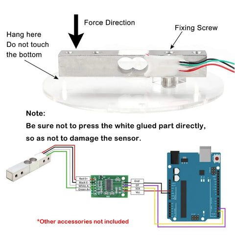 One Kilogram High Precision Miniature Load Cell Sensor Pack Of Two For Arduino DIY Projects Digital Weight Scale Modules Built For Makers Portable Kitchen Scale Components With 5 To 10 Volt Drive, aluminium load cell wiring diagram