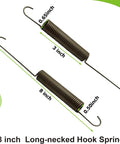 Heavy Duty Eight Inch Locking Tension Spring For Recliners Direct Replacement Part shown with dimensions and design.