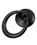 Antique Black Drop Ring Drawer Pulls Set Of 10 For Cabinets And Furniture, 1.69 Inch Total Length With 1.18 Inch Ring Diameter