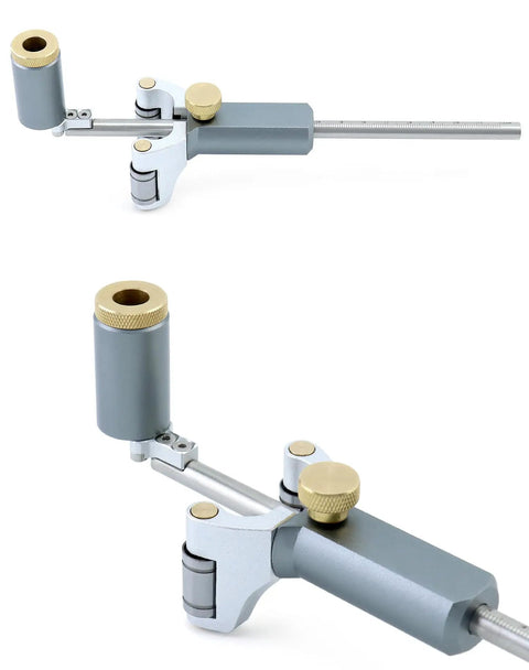 Adjustable Wheel Marking Gauge For Woodworking And Slick Rolling Stainless Steel Scriber, precision gauge with brass knobs.