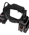 Tradesman Pro Electrician Padded Tool Belt and Pouch Set with removable pockets, breathable mesh, fits 31 to 34 inch waists