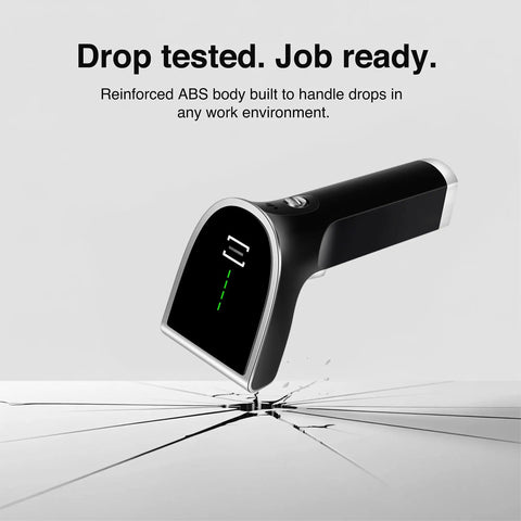 1D And 2D Wireless Barcode Scanner With Bluetooth And 2.4G Modes Handheld QR Code Reader with reinforced ABS body.
