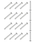 20 Pack Single Hole Clevis Pins M5 X 40mm 304 Stainless Steel Flat Head Fasteners For Mechanical Linkage Fixed Parts Ship Rigging