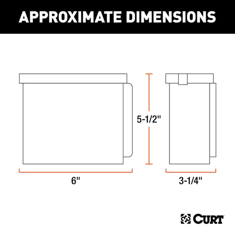 Approximate dimensions of Gutsy Lockable Trailer Breakaway Battery Case Built Tough With Weather Sealed Polyethylene.