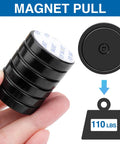 Beefy Neodymium Cup Magnets With Holes Waterproof 110 Plus Lb Pull Includes Screws For Easy Wall Mounting Tough Lifting Tools Pack Of 6 Rust Resistant Epoxy Nickel Copper Coated For Home Shop And Garage Use