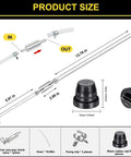 Product dimensions of 4 Piece Universal Brake Fluid Bleeder Kit With One Way Check Valve Hose And Metal Clamps For Auto And Motorcycle Clutch Bleeding
