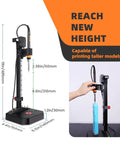 All In One Heat Set Insert Tool Kit With 200 Brass Inserts And 90W Soldering Iron For 3D Printing Pro Builds M2 Through M8 Knurled Nuts On PLA ABS PETG, showing vertical tool with height measurements for taller models.