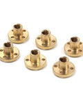 Six Pack Brass T8 Trapezoidal Nut For 8mm Lead Screws With 2mm Pitch Linear Screw Nut For 3D Printer Axles And Rods Low Friction
