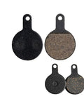 Heavy Duty Semi Metal Mechanical Disc Brake Pads For Road And Trail Bikes Line Pulling Caliper Replacement Compatible With BP801 BP69A 0D171 Models in black and brown.