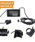 Electric Bike LCD Display Meter With Color Screen, Real-Time Speed, Ride Time, Power Usage, 5-Pin SM Controller Panel