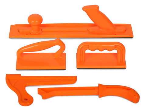 Push Block And Push Stick Safety Set For Woodworking, 5-Piece, Ergonomic Grip, High-Visibility, Pro Grade Build With Replaceable EPDM Pads