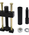 Mainshaft bearing installer/puller tool for Harley 5/6 speed, Part #34902-84, Amazon brand, black steel with two gold bolts