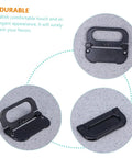 4 Pack Slick Flush Pull Handles For Sliding Doors Cabinets And Drawers With Hidden Latch, three views on grey surface