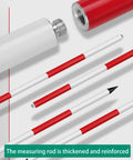 Heavy Duty Aluminum Survey Pole And Measuring Rod Built Tough For Site Marking with thickened red and white segments.