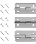 Stainless Steel Cooler Hinges Kit For Igloo Ice Chests 50 to 165 Qt 3 Pack With 12 Screws Replacement Parts