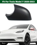 Plug And Play Left Side Outer Rearview Mirror Lower Cover Cap Holder Tray For Tesla Model Y 2020 2023 Black aftermarket part
