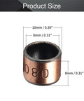 Oilless Bushing Sleeve Bearing with dimensions, 0.31 Inch Bore, 0.39 Inch OD, for heavy duty applications.