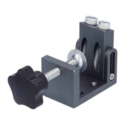 Pro Grade Oblique Pocket Hole Jig Kit With 15 Degree Adjustable Drilling Locator Positioner For Woodworking Self Tightening Drill Guide