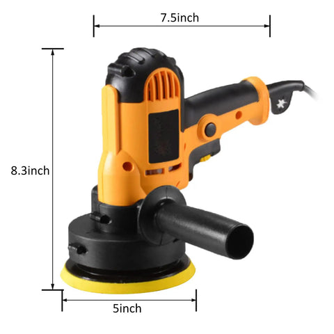 Variable Speed Buffer Polisher Kit With Removable Handle For Cars, Furniture, Floors, And Stones, Copper Motor Polisher