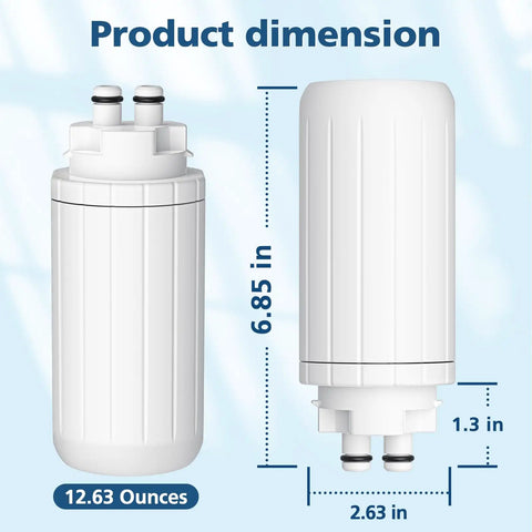 Two Pack Replacement Water Filters For Hub Countertop Water Filter System, Fits CTO1 product dimensions, size 6.85 x 2.63 in