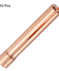10Pcs 13N22 TIG Collet Tips 1.6mm Copper Tungsten Electrodes For WP9 WP20 WP25 TIG Torch Series 25mm Length Heavy-Duty Red Copper