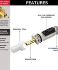 Moen 1222 Replacement Shower Cartridge With Removal Tool 104421 Kit For One Handle Posi Temp Faucets diagram features