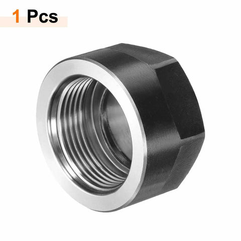 Heavy Duty Rock Solid Er16 Collet Clamping Nut Featuring Dynamic Balance Holes For Cnc Lathe Chucks And Milling Tool Holders Precision Machined 40Cr Alloy Steel, close-up view.