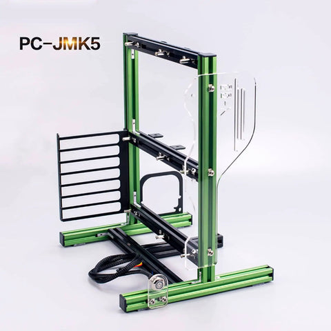 Open Frame Computer Case For ITX MATX ATX Builds Aluminum Open Air PC Test Bench With Vertical Motherboard Mount DIY Kit in green and black