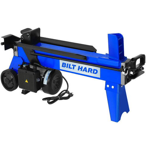 6.5 Ton Electric Log Splitter With Hydraulic Ram, Beast Mode 15 Amp Motor, Horizontal Wood Splitting Machine, blue color