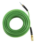 Beefy 1/4 Inch By 100 Ft Air Hose With Polyurethane Construction, spiral reinforced for durability, brass fittings visible