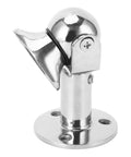 Stainless Steel Marine Magnetic Door Stopper With Self Aligning Rotating Head And Adjustable 3 5 To 4 5 Inch Length Perfect For Boats Yachts Rv And Campers To Keep Doors Secure In Rough Weather close-up view, polished finish.