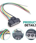 Heat Resistant 6 Pin Throttle Body Pigtail Connector 6 Way Plug and Play Wiring Harness for Throttle Position Sensor TPS Repair