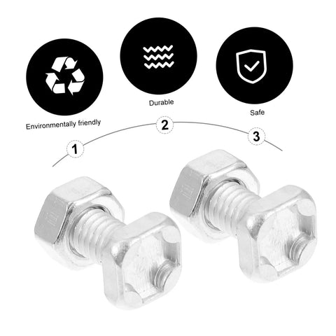 Greenhouse Repair Kit With Clamping Nuts And Square Head Bolts For Garden Shelving Brackets And Shelf Supports No Fuss Diy Friendly And Easy To Install Reusable And Durable Aluminum Hardware For Long Lasting Growth Setup