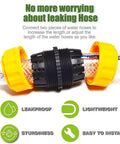 Close-up of Three Pack Garden Hose Repair Kit With Durable Connectors And Extender For 3/4 Inch Or 5/8 Inch Hoses in use