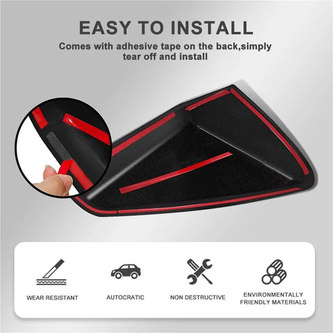 Grab These Heavy Duty Side View Mirror Caps For Tesla Cybertruck featuring durable ABS plastic adhesive installation strip detail.