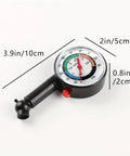 High Precision Mechanical Tire Pressure Gauge For Car And Motorcycle With Analog Dial No Fuss Portable Air Pressure Tool For Safe Driving And Peak Tire Life Daily black 3.9in x 2in