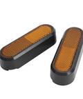Rear Side Wheel Cover Reflector Replacement Kit For Electric Scooters Left And Right Pair Rugged ABS Construction Black and Orange Reflectors