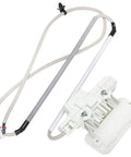 Washer Lid Lock Assembly Replacement For Whirlpool Cabrio Kenmore 600 700 Series And Maytag Bravos XL Lifetime Warranty No Fuss Easy Install OEM Quality Fix Replaces W10787878 AP5984435 W10810403 W10861642 W10787836 white plastic lid lock with wiring harness