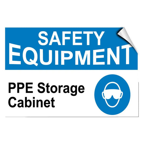Heavy Duty 10 By 7 Inches Vinyl Sticker For PPE Storage Cabinet Label Decal Weatherproof UV Resistant Industrial Safety Sign Built To Last For Workshops And Warehouses