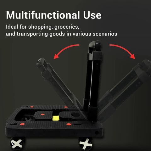 Heavy Duty Folding Utility Cart With Smooth Rolling Casters And Reinforced Steel Frame Built To Haul Groceries Luggage Or Yard Trash Around The Block Without A Sweat