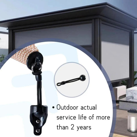 Ultimate Bungee Sunshade Replacement Kit For Outdoor Roller Blinds Louvers And Crank Operated Shades Windproof Weather Resistant Your Go To Wind Guard Includes 4 Windproof Balls And Bases 4 End Caps And High Density Stainless Hardware