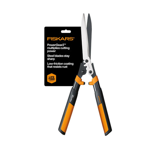 23 Inch Hedge Shears With PowerGear2 Technology That Multiplies Power For Less Effort, SoftGrip Handles And Shock Absorbing Bumpers