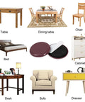 Heavy Duty Stick Furniture Sliders And Glides Make Carpet And Hardwood Floors Glide Smooth As Butter With Scratch Resistant Coffee Colored Pads For Total Breeze Moves on various furniture types.